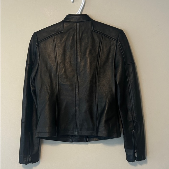 Sam Edelman Black Lamb Leather Moto Jacket - Picture 3 of 7